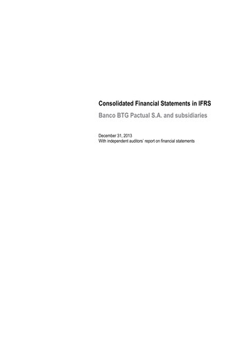 Thumbnail BTG Pactual Financial Statement 2013