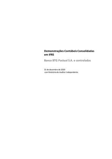 Thumbnail BTG Pactual Financial Statement 2020
