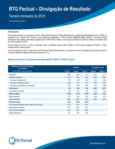 Thumbnail BTG Pactual Quarterly Report 2013-q3
