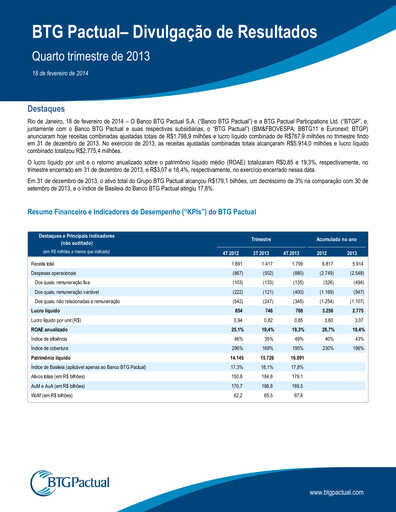 Thumbnail BTG Pactual Quarterly Report 2013-q4