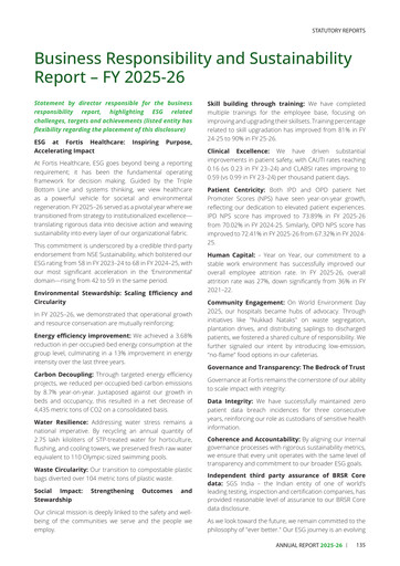 Thumbnail Fortis Healthcare ESG Report 2025-2026