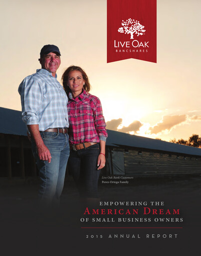 Thumbnail Live Oak Bank
 Annual Report 2015
