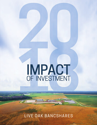 Thumbnail Live Oak Bank
 Annual Report 2018