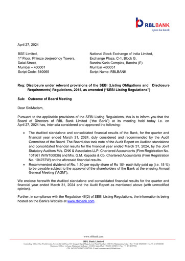 Thumbnail RBL Bank
 Financial Statement 2023-2024