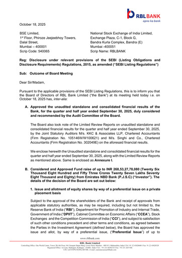 Thumbnail RBL Bank
 Quarterly Report 2025-q2