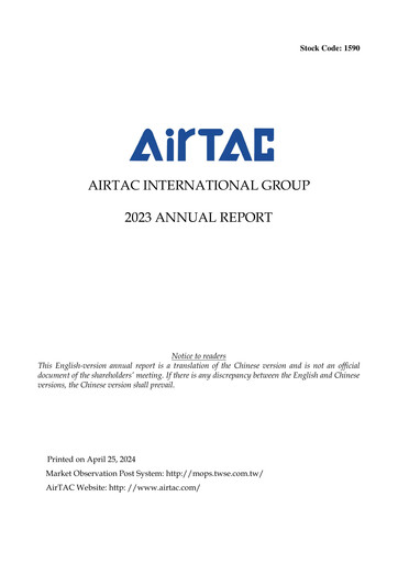 Thumbnail AirTAC International Annual Report 2023