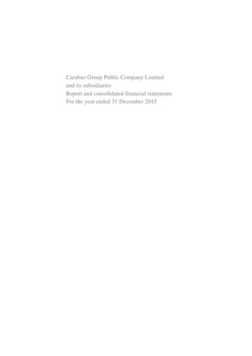 Thumbnail Carabao Group Financial Statement 2015