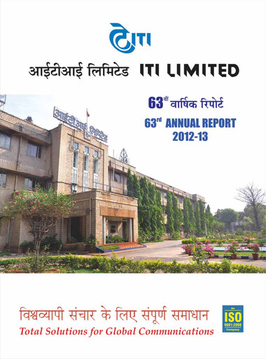 Thumbnail Indian Telephone Industries Annual Report 2012-2013