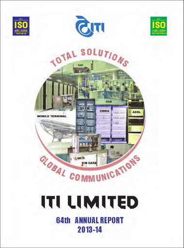 Thumbnail Indian Telephone Industries Annual Report 2013-2014