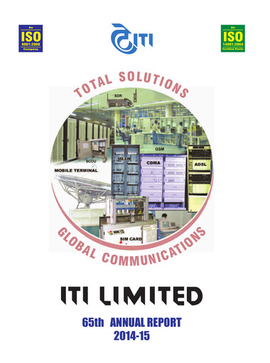 Thumbnail Indian Telephone Industries Annual Report 2014-2015