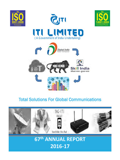 Thumbnail Indian Telephone Industries Annual Report 2016-2017