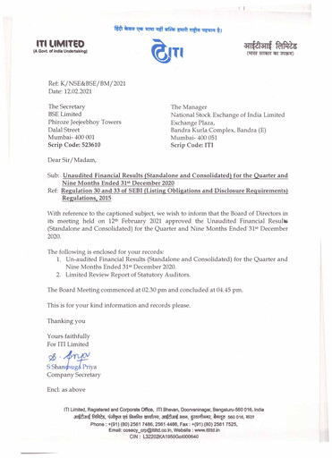 Vorschaubild Indian Telephone Industries Quartalsbericht 2020-q3