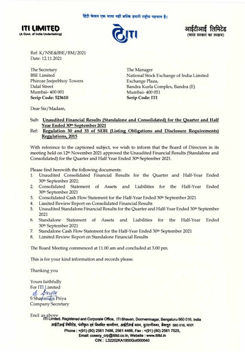 Vorschaubild Indian Telephone Industries Quartalsbericht 2021-q2