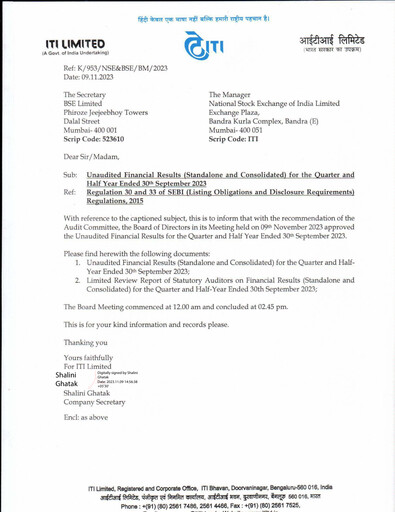 Vorschaubild Indian Telephone Industries Quartalsbericht 2023-q2