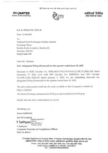 Vorschaubild Indian Telephone Industries Quartalsbericht 2025-q1