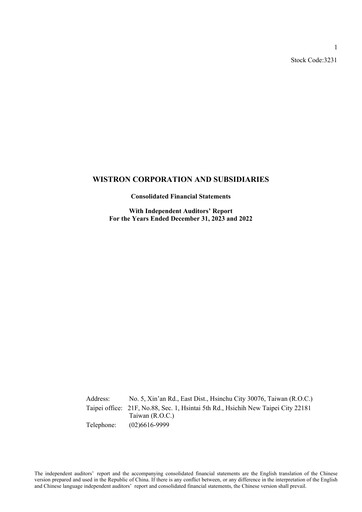 Thumbnail Wistron Corporation Financial Statement 2023