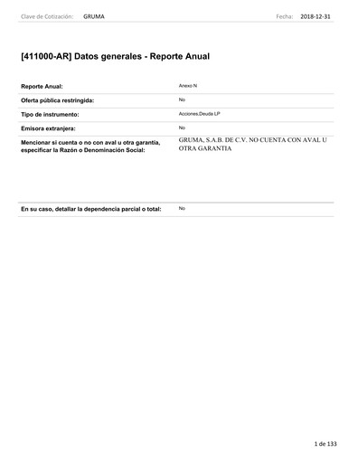 Vorschaubild Gruma (Maseca)
 Jahresbericht 2018