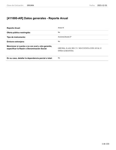 Vorschaubild Gruma (Maseca)
 Jahresbericht 2021