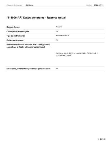 Vorschaubild Gruma (Maseca)
 Jahresbericht 2024