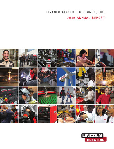 Thumbnail Lincoln Electric
 Annual Report 2016