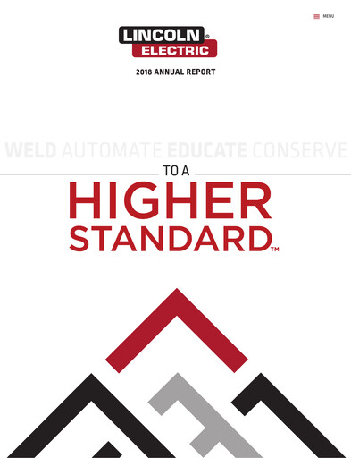 Thumbnail Lincoln Electric
 Annual Report 2018