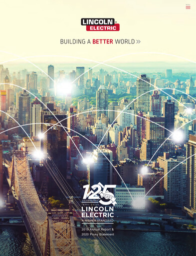 Thumbnail Lincoln Electric
 Annual Report 2019