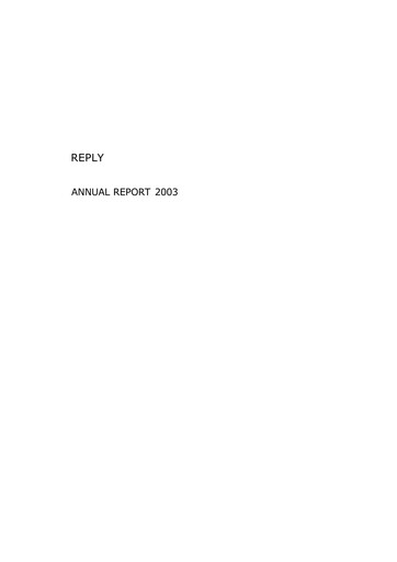 Miniature Reply Rapport annuel 2003