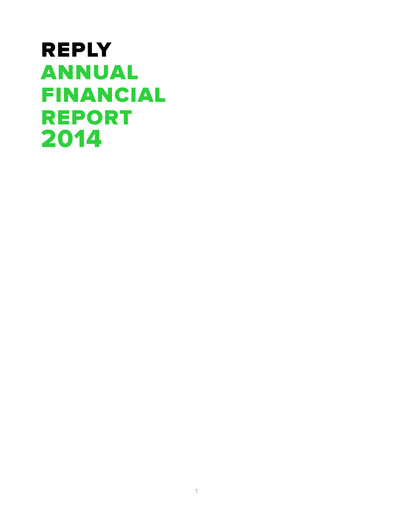 Miniature Reply Rapport annuel 2014