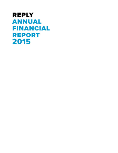 Miniature Reply Rapport annuel 2015
