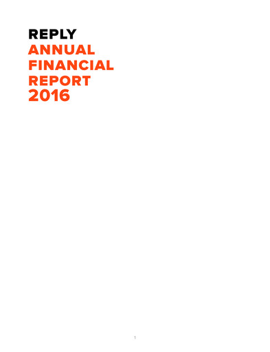 Miniature Reply Rapport annuel 2016