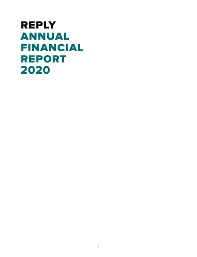 Miniature Reply Rapport annuel 2020