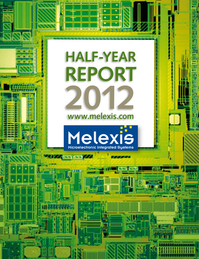 Miniature Melexis NV Rapport semestriel 2012-h1