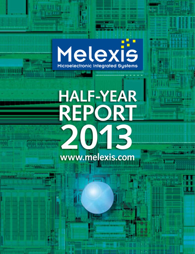 Miniature Melexis NV Rapport semestriel 2013-h1