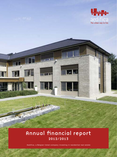 Thumbnail Aedifica Annual Report 2012-2013