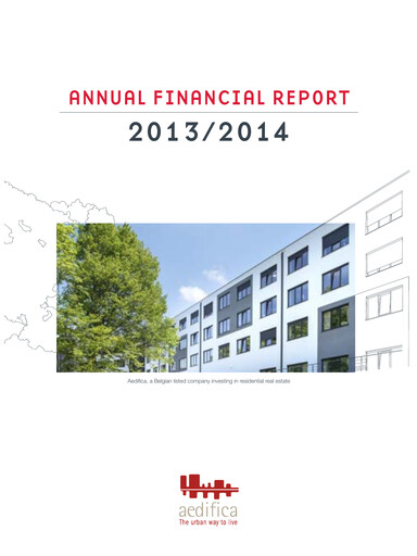 Thumbnail Aedifica Annual Report 2013-2014