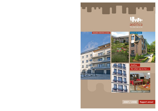Thumbnail Aedifica Annual Report 2007-2008