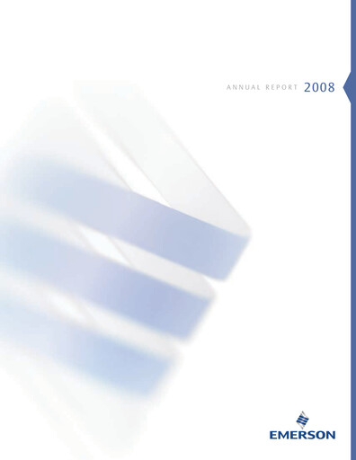 Thumbnail Emerson Annual Report 2008