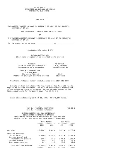 Vorschaubild Emerson Quartalsbericht 1999-q2