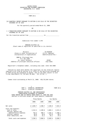 Vorschaubild Emerson Quartalsbericht 2000-q2