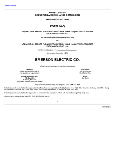 Vorschaubild Emerson Quartalsbericht 2005-q2