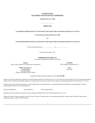 Vorschaubild Emerson Quartalsbericht 2006-q2