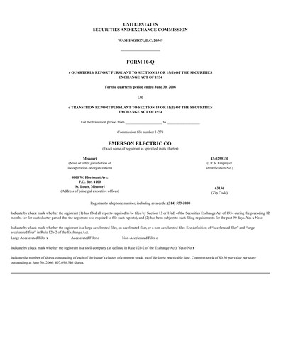 Vorschaubild Emerson Quartalsbericht 2006-q3