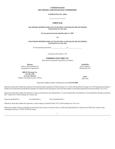 Vorschaubild Emerson Quartalsbericht 2008-q1