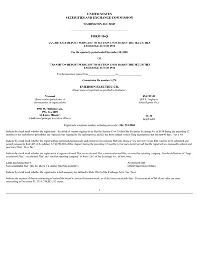 Vorschaubild Emerson Quartalsbericht 2011-q1