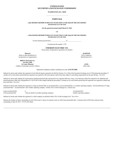 Vorschaubild Emerson Quartalsbericht 2011-q2