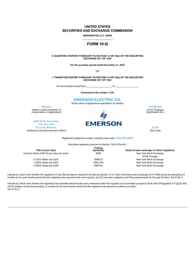 Vorschaubild Emerson Quartalsbericht 2023-q4
