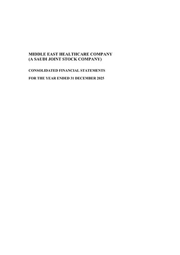 Thumbnail Middle East Healthcare Company Financial Statement 2025