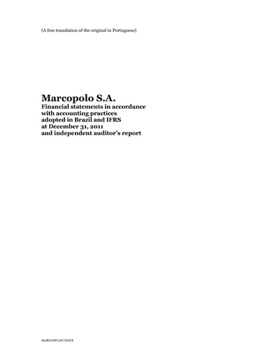 Thumbnail Marcopolo Financial Statement 2011