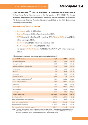 Thumbnail Marcopolo Quarterly Report 2016-q1