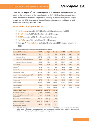 Thumbnail Marcopolo Quarterly Report 2017-q2